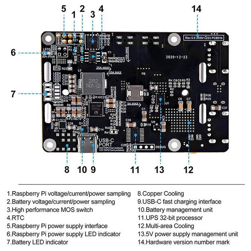 AA08-2X Für Raspberry Pi 4 UPS – Raspberry Pi Uninterrupted Power Supply Ups 18650 Bewertung und Preis