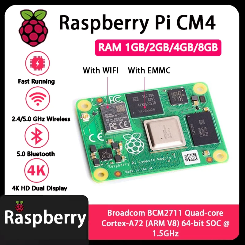 Raspberry Pi CM4 1GB/2GB/4GB/8 – Raspberry Pi Compute Module 4 8Gb 32Gb Emmc Bewertung und Preis