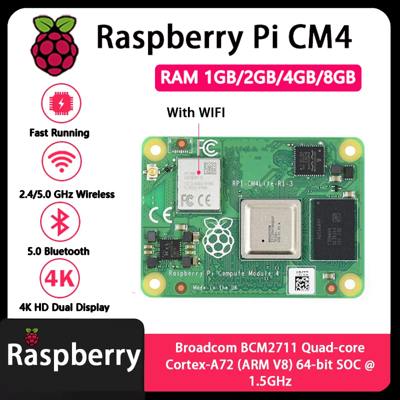 Raspberry Pi CM4 1GB/2GB/4GB/8 – Raspberry Pi Compute Module 4 8Gb 32Gb Emmc Bewertung und Preis